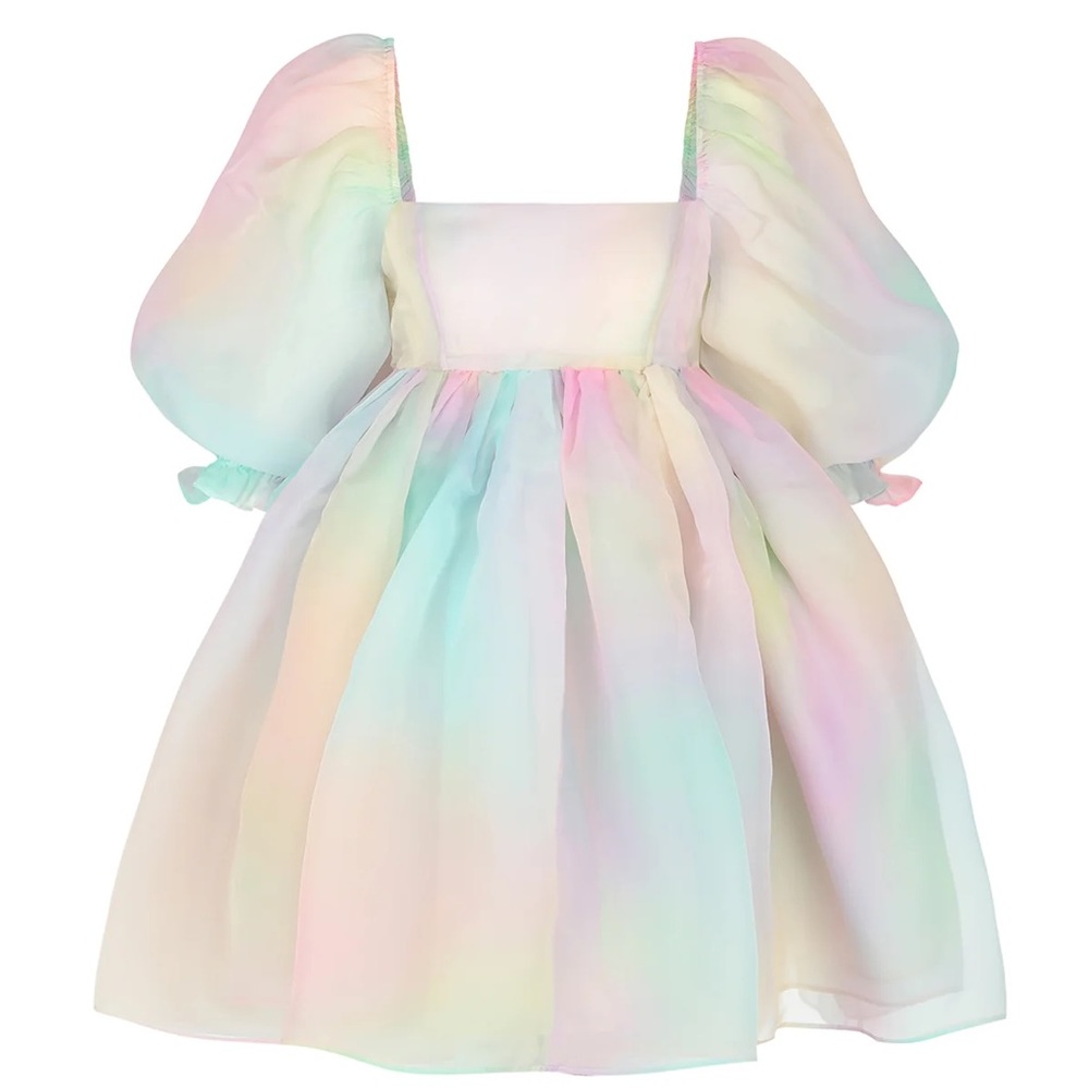 The Original Authentic Selkie Rainbow Puff Dress